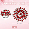 2Pcs Alloy with Rhinestone Handicraft Beading Appliques AJEW-FG0004-29D-2