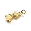 Brass Micro Pave Clear Cubic Zirconia Pendants KK-F899-02B-G-2