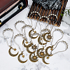 16Pcs 2 Style Iron Shower Curtain Rings for Bathroom HJEW-FH00117-5