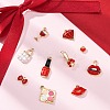 20Pcs 10 Styles Women Theme Alloy Pendants ENAM-FP0002-07-5