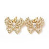 Brass Cubic Zirconia Pendants ZIRC-I062-26G-1