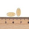304 Stainless Steel Oval with Love Links Connector Charms STAS-K295-09G-3