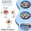 10Pcs Light Gold Plated Brass Pave Cubic Zirconia Connector Charms KK-CJ0002-26-9