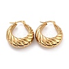 Ion Plating(IP) 304 Stainless Steel Hoop Earrings EJEW-O096-35G-1