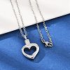 304 Stainless Steel Heart Pendant Pet Urn Ashes Necklaces LS-NJEW-S455-03P-2