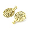 Brass Micro Pave Cubic Zirconia Pendants KK-H472-53J-G-2