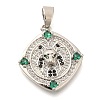 Brass Micro Pave Cubic Zirconia Pendants KK-S049-12P-1
