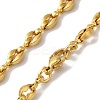 Ion Plating(IP) 304 Stainless Steel Coffee Bean Chain Necklaces for Women or Men NJEW-A029-01A-G-1