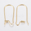 304 Stainless Steel Hoop Earring Findings Kidney Ear Wires STAS-H436-03-2