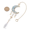 Alloy Cable Chains Moon Pendant Decorations HJEW-JM01841-01-3