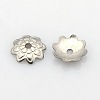 8-Petal 304 Stainless Steel Flower Bead Caps STAS-N027-01-1