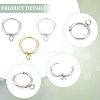 12Pcs 3 Colors 201 Stainless Steel Huggie Hoop Earring Findings STAS-UN0057-49-4