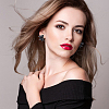 6 Pairs 6 Colors Sparkling Rhinestone Stud Earrings with Alloy Pins EJEW-AN0004-32-5