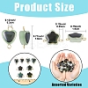 30Pcs Glass Temperature Sensing Color Changing Connector Charms PALLOY-YW00138-01-3