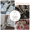 2 Pairs 2 Styles Bowknot Resin Beaded Shoes Charms FIND-FG0004-23-7