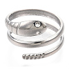 Non-Tarnish 304 Stainless Steel Snake Twist Rings RJEW-N038-114P-3