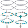 7Pcs Cowrie Shell Multi-strand Bracelets Sets BJEW-SC0001-50-1