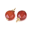 Natural Mixed Gemstone Faceted Hexagonal Cut Flat Round Pendants KK-B157-39G-3