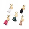 Suede Cord Tassel Pendants Decoration HJEW-JM00362-S-1