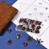 24Pcs 4 Styles Alloy Enamel Gothic Style Pendants PALLOY-SC0004-45A-7