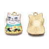 Rack Plating Alloy Enamel Pendants X-ENAM-T011-144A-3
