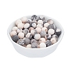 Natural Pink Zebra Jasper Beads Strands G-AR0001-90-1