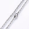 Tarnish Resistant 304 Stainless Steel Cable Chain Necklaces NJEW-P226-01P-05-2