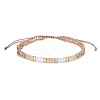 Bohemian Style Glass Seed Bead & Plastic Braided Bead Bracelets LS-QF8968-5-1