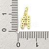 Letter Brass Micro Pave Clear Cubic Zirconia Pendants KK-K354-06G-R-3