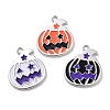 Halloween Theme Rack Plating Alloy Enamel Pendants PALLOY-F311-02P-1