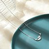 Brass Micro Pave Cubic Zirconia Heart Mermaid Pendant Necklaces for Women NJEW-S441-07A-P-3
