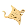 Ion Plating(IP) 304 Stainless Steel Pendants STAS-B056-10G-03-2