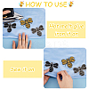 12Pcs 6 Styles Bees Hotfix Rhinestone Iron on Patches Appliques DIY-CP0009-67-6