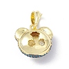 Brass Micro Pave Cubic Zirconia Pendants KK-P224-09EB-04-2