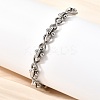 304 Stainless Steel Infinity Link Chain Bracelets for Women BJEW-K226-14B-P-1