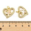 Brass Micro Pave Clear Cubic Zirconia Pendants KK-K365-04G-G-3