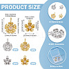 4Pcs 4 Styles Brass Pendants KK-TA0009-06-3