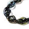 Handmade Dichroic Foil Glass Beads Strands DICH-U001-08D-3