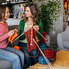 Acrylic Beaded Knitting Row Counter Chains HJEW-AB00378-6