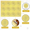 34 Sheets Self Adhesive Gold Foil Embossed Stickers DIY-WH0509-016-3