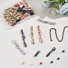 24Pcs 4 Colors Brass Lobster Claw Clasps KK-PH0002-96-2