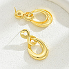 Fashionable Vintage Geometric Symbol Irregular Teardrop Brass Dangle Stud Earrings IJ5546-5