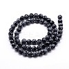 Natural Snowflake Obsidian Round Bead Strands G-J303-09-8mm-2