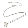 201 Stainless Steel Cloud Pendant Necklace with Cable Chains NJEW-Q317-29P-1