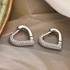 Brass Micro Pave Clear Cubic Zirconia Hoop Earrings for Women EJEW-A110-05P-1
