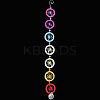 Handmade Rainbow Faux Suede & PP Plastic Woven Web/Net Pendant Decorations HJEW-WH20019-16P-6