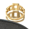 Textured Hollow Rectangle 304 Stainless Steel Finger Ring for Women RJEW-L126-11B-G-3