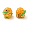 Cartoon Imitation Food Alloy Enamel European Beads FIND-U008-01G-C-1