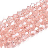 Transparent Electroplate Glass Beads Strands GLAA-F029-2mm-C15-1