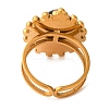 Oval Natural Tiger Eye Finger Rings RJEW-Q822-08G-3